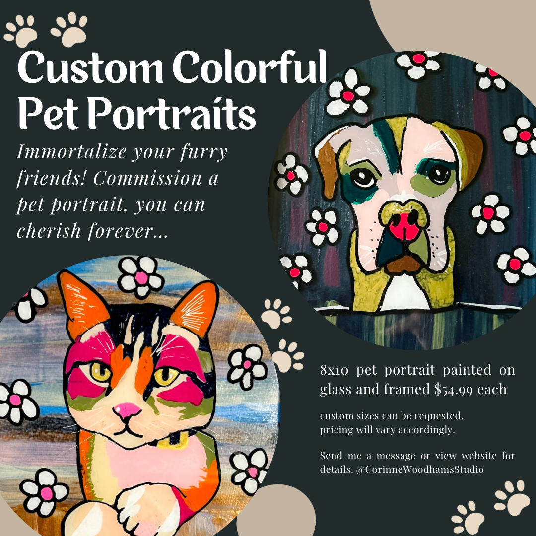 Custom Colorful Pet Portrait